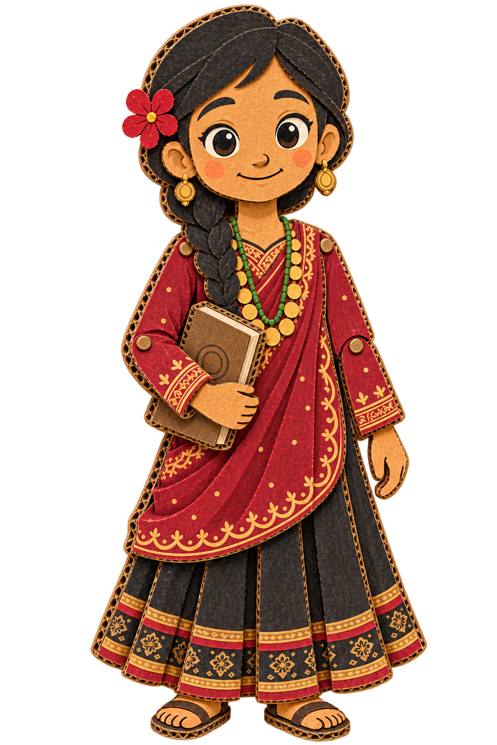 Maya holding her journal